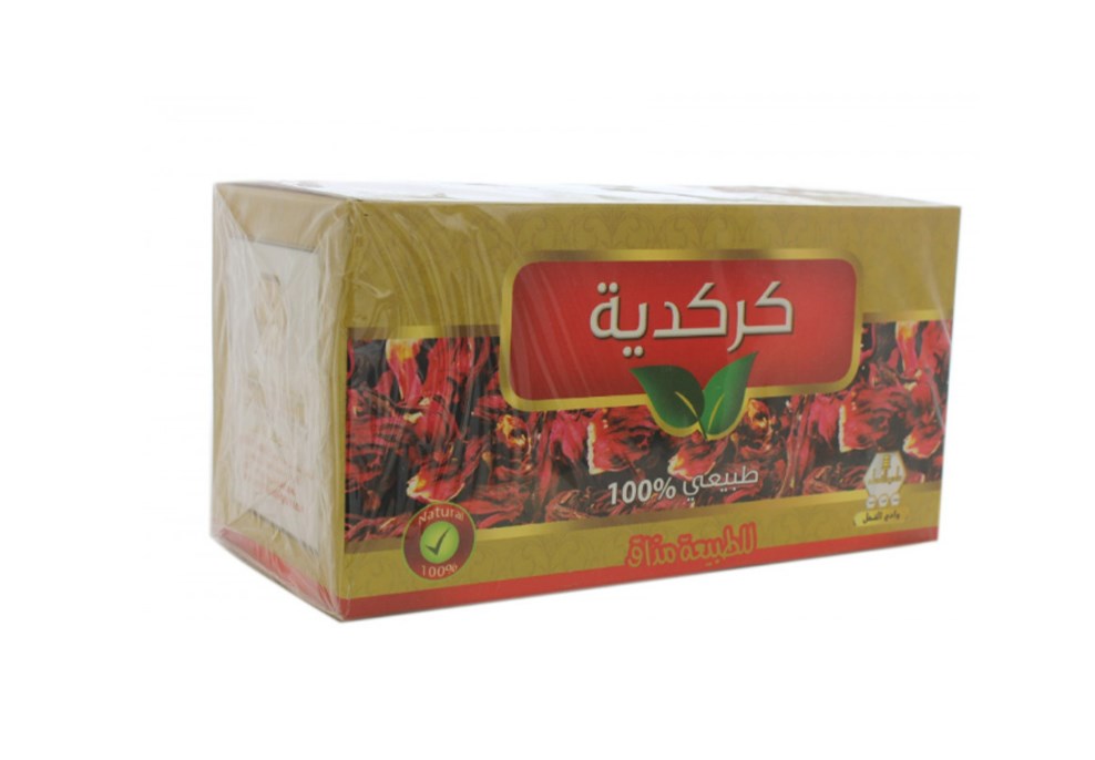 مشروب كركديه من وادي النخيل بوزن 60 غرام HIBISCUS W/ALANHIL 30 TEABAGS