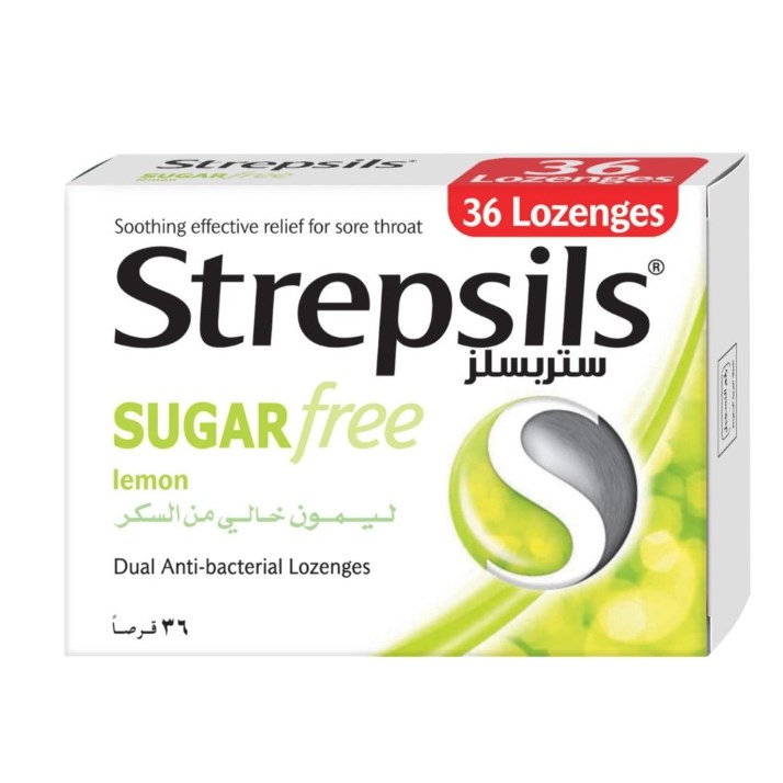Strepsils Lemon Sugar Free 36 Lozenges