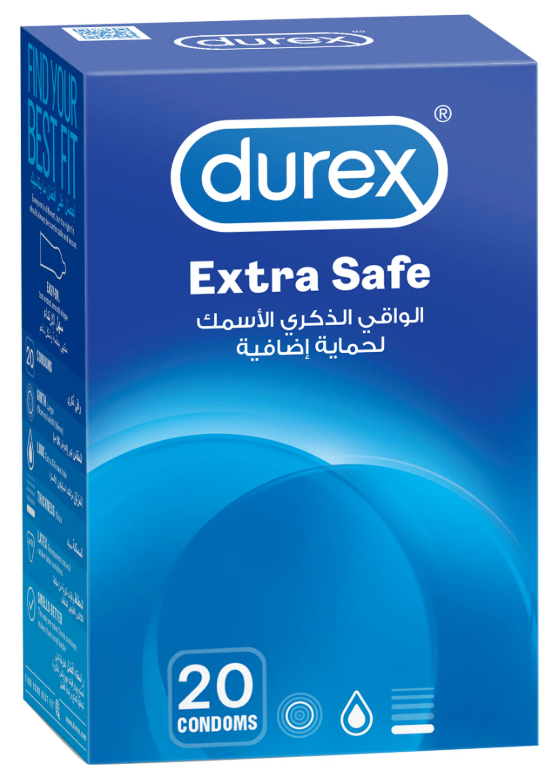 DUREX CONDOM EXTRA SAFE 20PCS