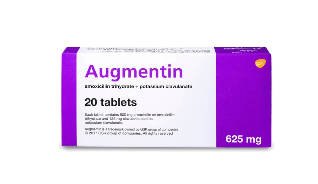 Augmentin 625mg Tablet 20