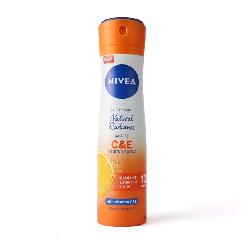 Nivea Natural Radiance Spray Deodorant with Vitamin C and E - 150ml