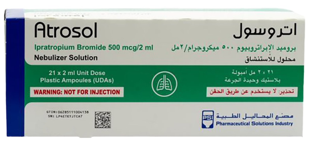 Atrosol 500 mcg/2 mL Inhalation Solution 21 Vials