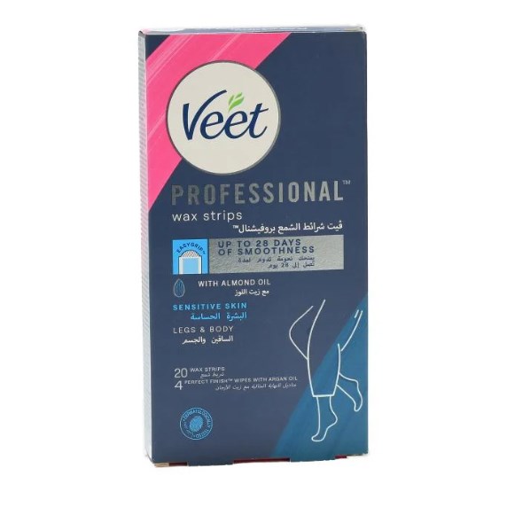 Veet Wax Strips Body&Legs Sensitive Skin- 20Pcs