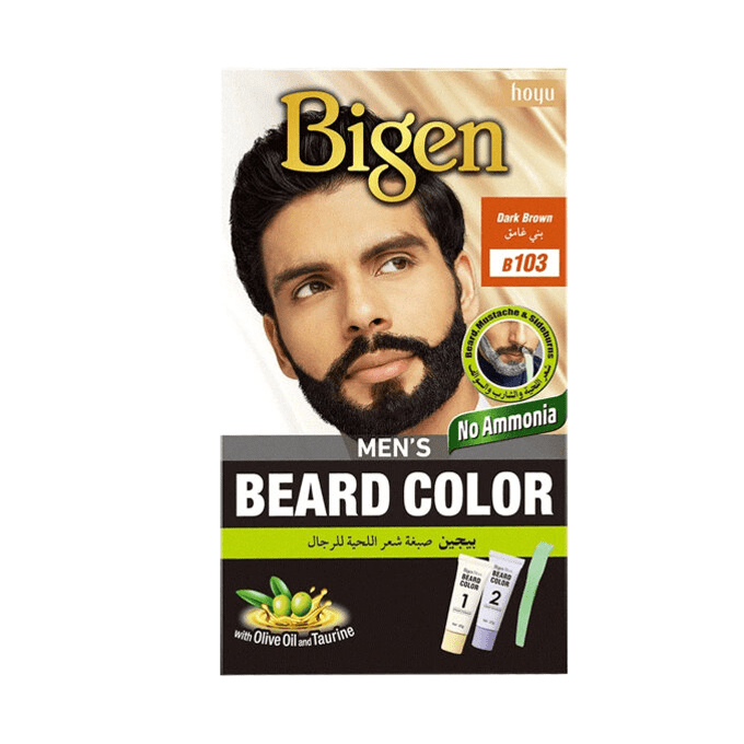 BIGEN HAIR COLORING MEN`S BEARD COLOR - B103 DARK BROWN 20GM