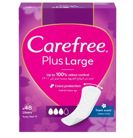Carefree Cotton Plus Large 48 PCS