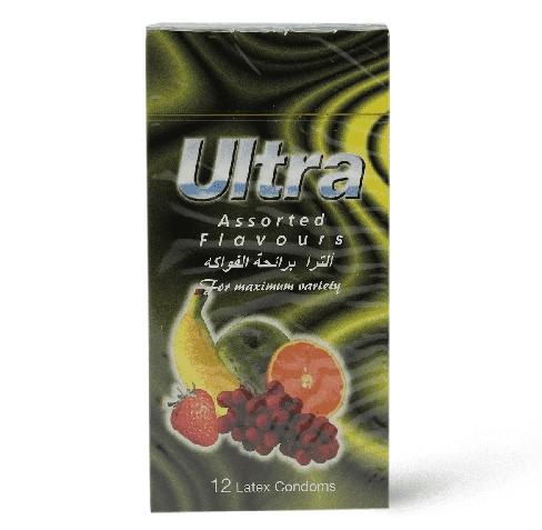 Ultra Fruit Flavours Condoms  |12 Pcs |