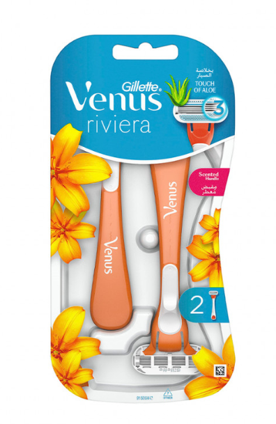GILLETTE VENUS RIVIERA 2PCS 3BLADES (YELLOW 6808)