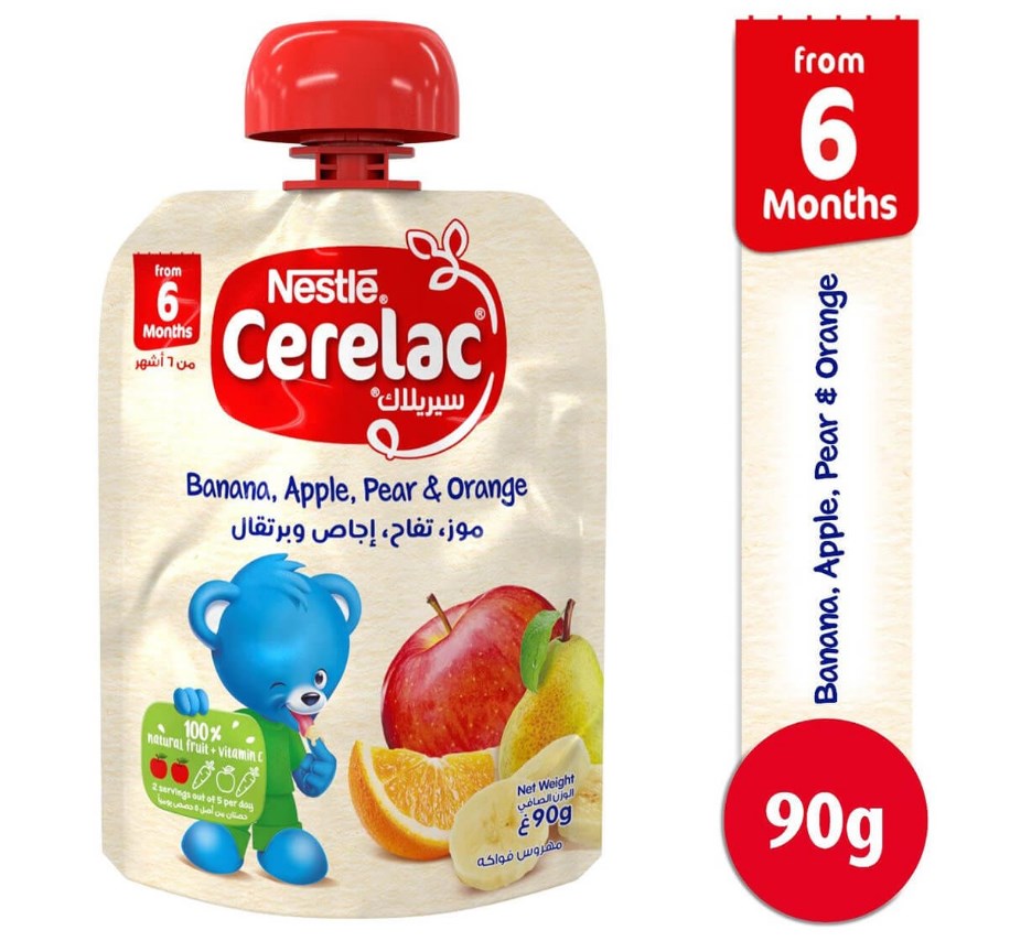 Cerelac Banana Apple Pear Orange Puree 90g
