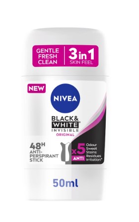 Nivea Black & White Invisible Stick Deodorant For Women - 50ml