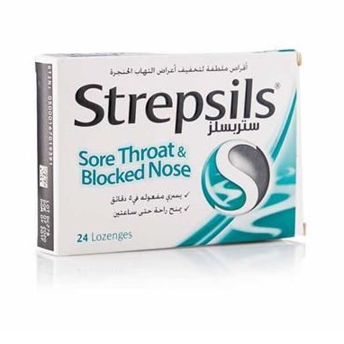 Strepsils Sore Throat Blocked Nose 24 Lozenge