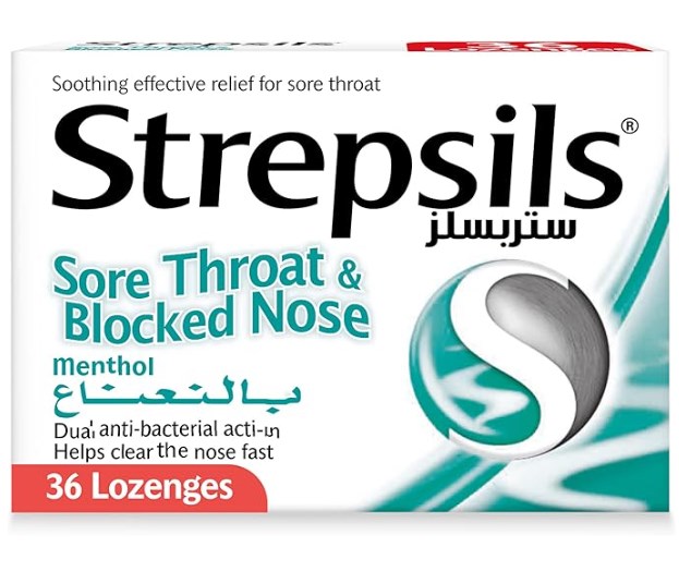 Strepsils Sore Throat Blocked Nose 36 Lozenge