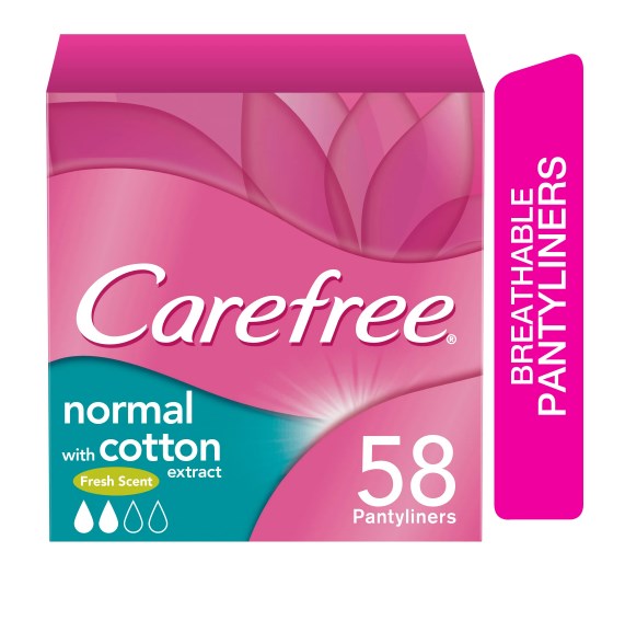 CAREFREE Panty Liners Cotton Unscented 56pcs