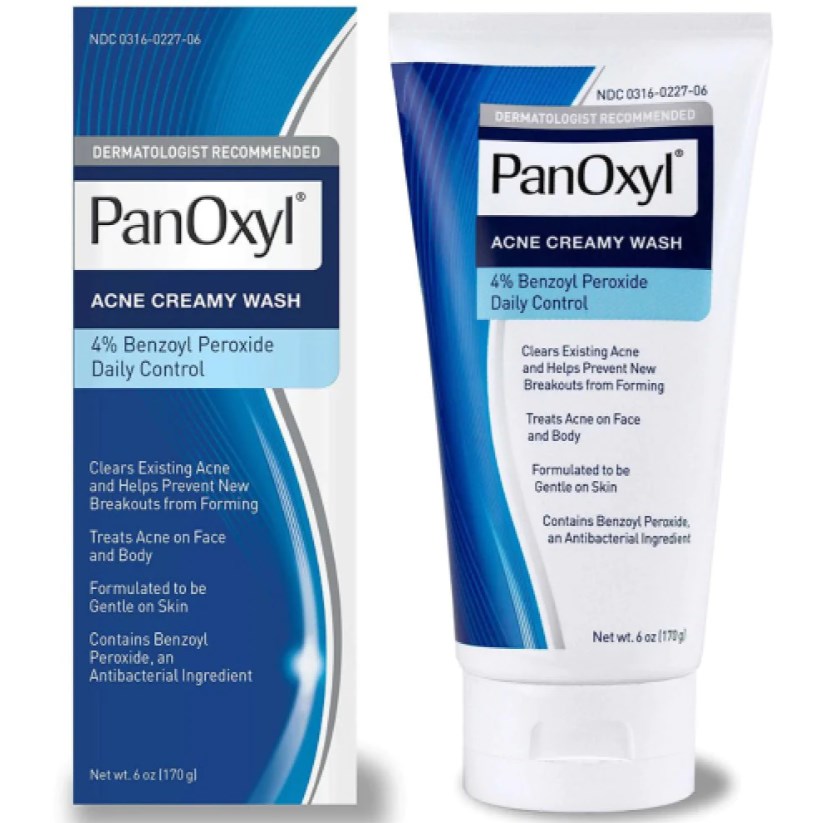 PanOxyl Acne Creamy Wash 4% Benzoyl Peroxide Daily Strength 170g