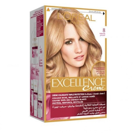 L'Oreal Paris Excellence Creme - 8 Light Blonde172 ml