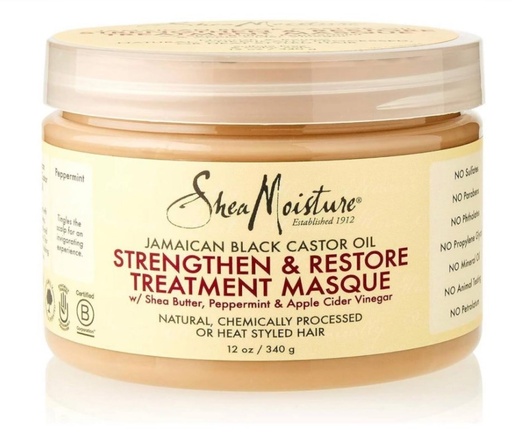 Shea Moisture, Jamaican Black Castor Oil, Strengthen & Restore Treatment Masque, 12 oz (340 g)