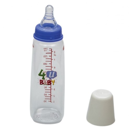 4U Baby Glass Feeding Bottle 240ML
