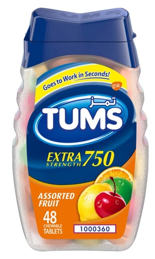 Tums Extra 750mg Chewable Tablet 48