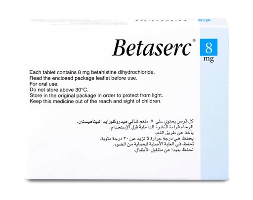 Betaserc 8mg Tablet 100