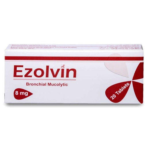 Ezolvin 8 Mg Relieves Cough 20 Tabs