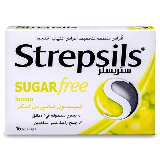 Strepsils Lemon Sugar Free 16 Lozenges