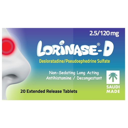 Lorinase D 2.5/120mg Tablet 20
