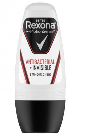 Rexona Deodorant Roll On anti bacterial invisible 50 ML 