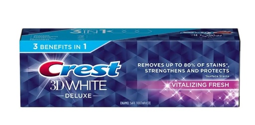 Crest Toothpaste 3D White Deluxe Vitalizing Fresh 75 ml