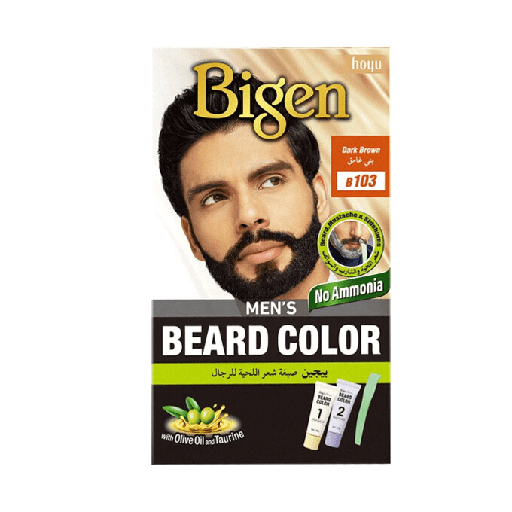 BIGEN HAIR COLORING MEN`S BEARD COLOR - B103 DARK BROWN 20GM