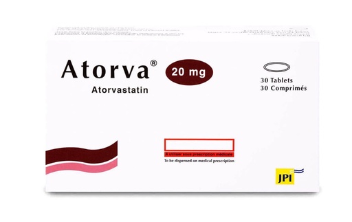 Atorva 20mg Tablet 30