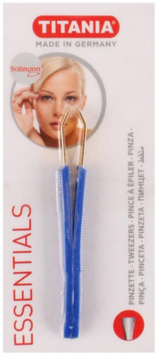 Titania G1061 Tweezers with Cover - Gold and Blue