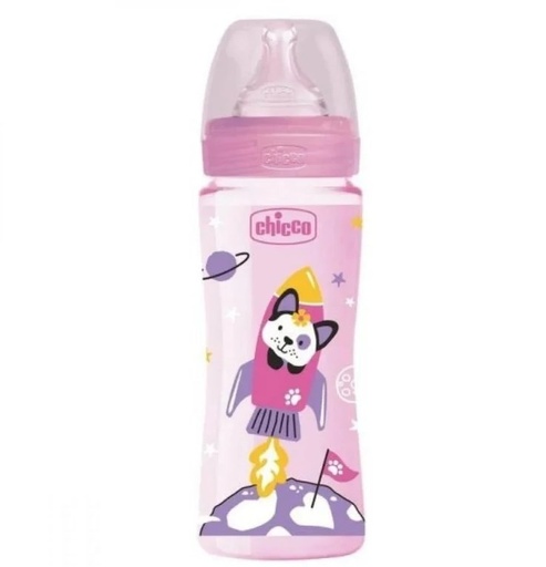 Chicco Colors-Pink Baby Bottle 330ML