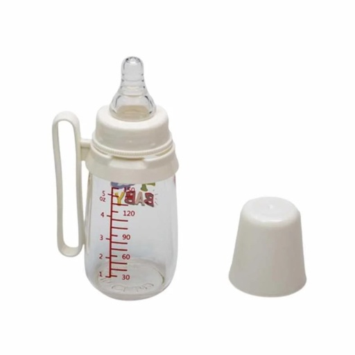 4U Baby Glass Feeding Bottle 150ML with Hand