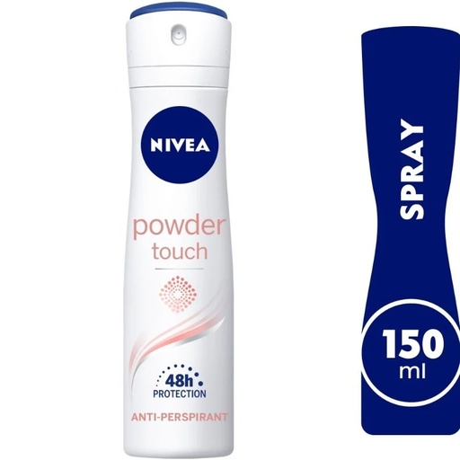 NIVEA Deodorant Spray, Powder Touch, with Kaolin Powder for Women - 150 Ml