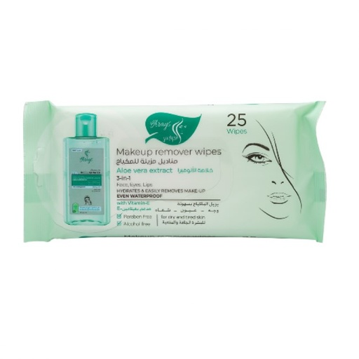 AlArays-Makeup Remover Wipes With Aloe Vera-25Wipes
