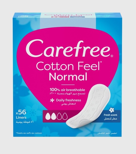 CAREFREE PANTYLINERS COTTON FRESH 56PCS