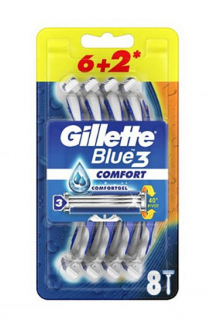 GILLETTE BLUE3 CMFRT CARD (6+2)8PCS
